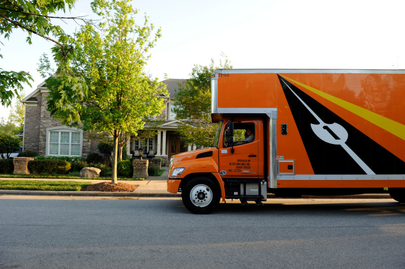 Moving truck in Indiana